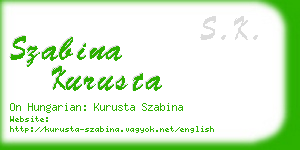 szabina kurusta business card